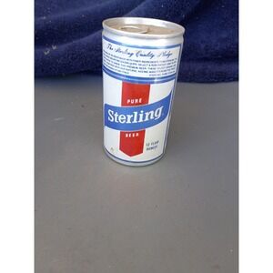 Vintage Sterling Pure 12oz Aluminum Beer Can Empy Lot Of (2) WI Ring Top, Pull T